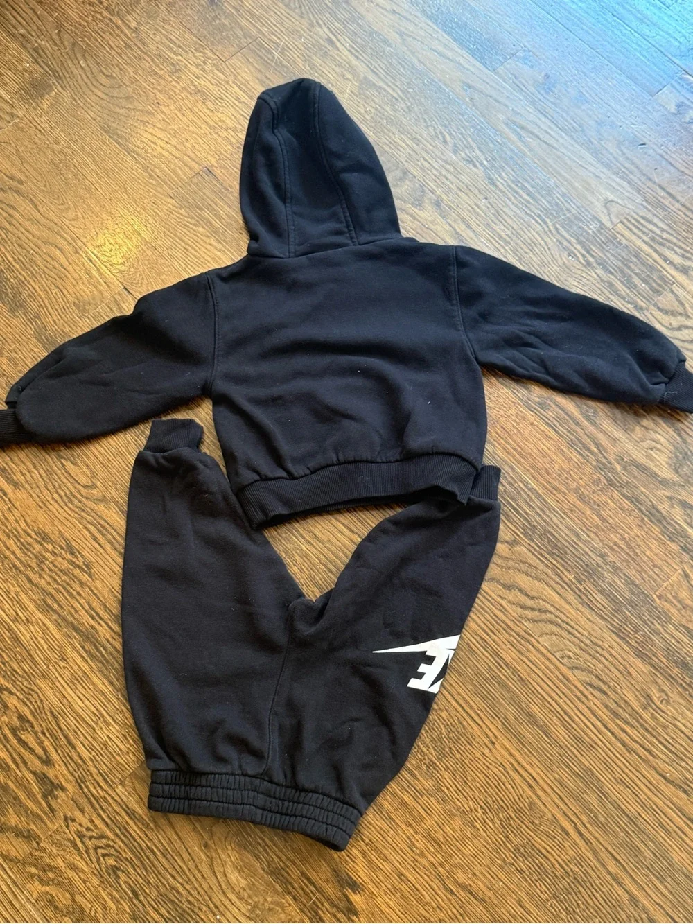 Nike Kids Black Hoodie & Joggers Set with White Logo